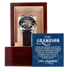 To My Grandson Openwork Watch