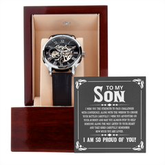 To My Son, I Am So Proud Of You Openwork Watch