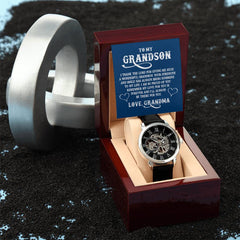 To My Grandson Openwork Watch