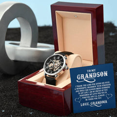 To My Grandson Openwork Watch