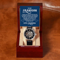 To My Grandson Openwork Watch