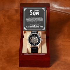 To My Son, I Am So Proud Of You Openwork Watch