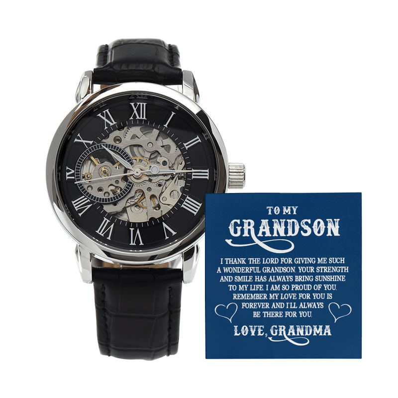 To My Grandson Openwork Watch