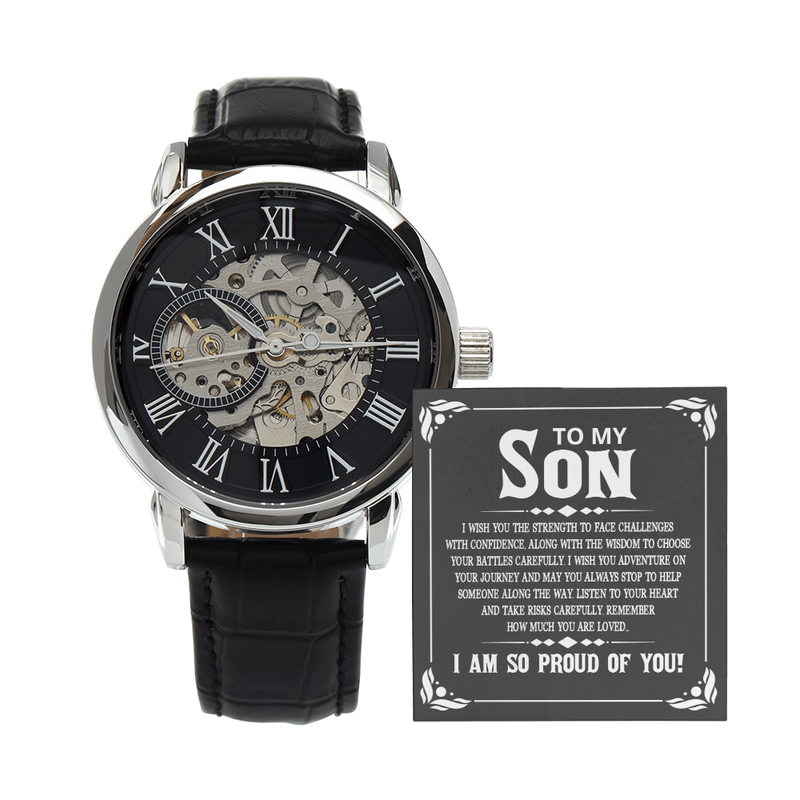 To My Son, I Am So Proud Of You Openwork Watch
