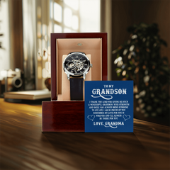To My Grandson Openwork Watch