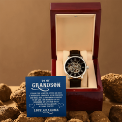 To My Grandson Openwork Watch