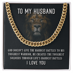 To My Husband Cuban Necklace
