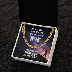 Dream, Work, Play Cuban Link Chain Necklace