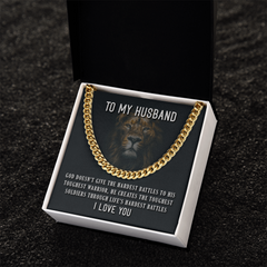To My Husband Cuban Necklace