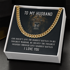To My Husband Cuban Necklace