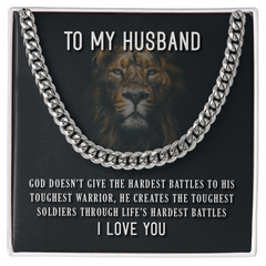 To My Husband Cuban Necklace