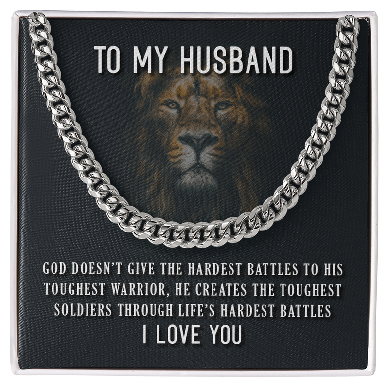 To My Husband Cuban Necklace
