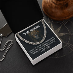 To My Husband Cuban Necklace