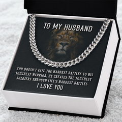 To My Husband Cuban Necklace