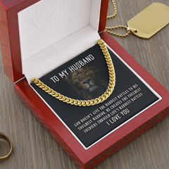 To My Husband Cuban Necklace