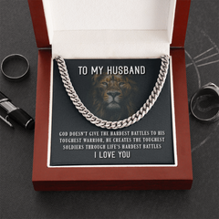 To My Husband Cuban Necklace