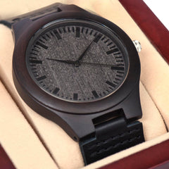 To My Husband Wooden Watch
