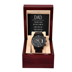 To Dad Black Chronograph Watch
