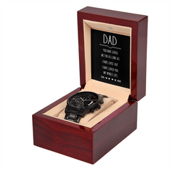 To Dad Black Chronograph Watch